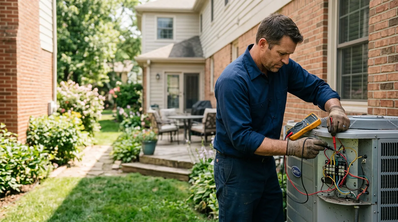 HVAC technician working near Lombard, IL
